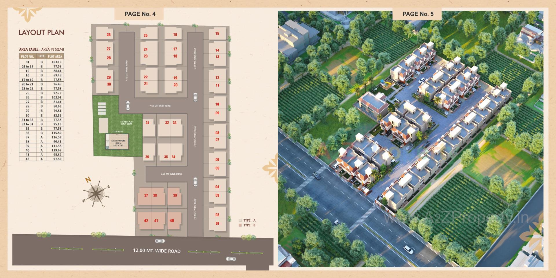 Layout of real estate project Akshat Luxuria Ii located at Kapurai, Vadodara, Gujarat