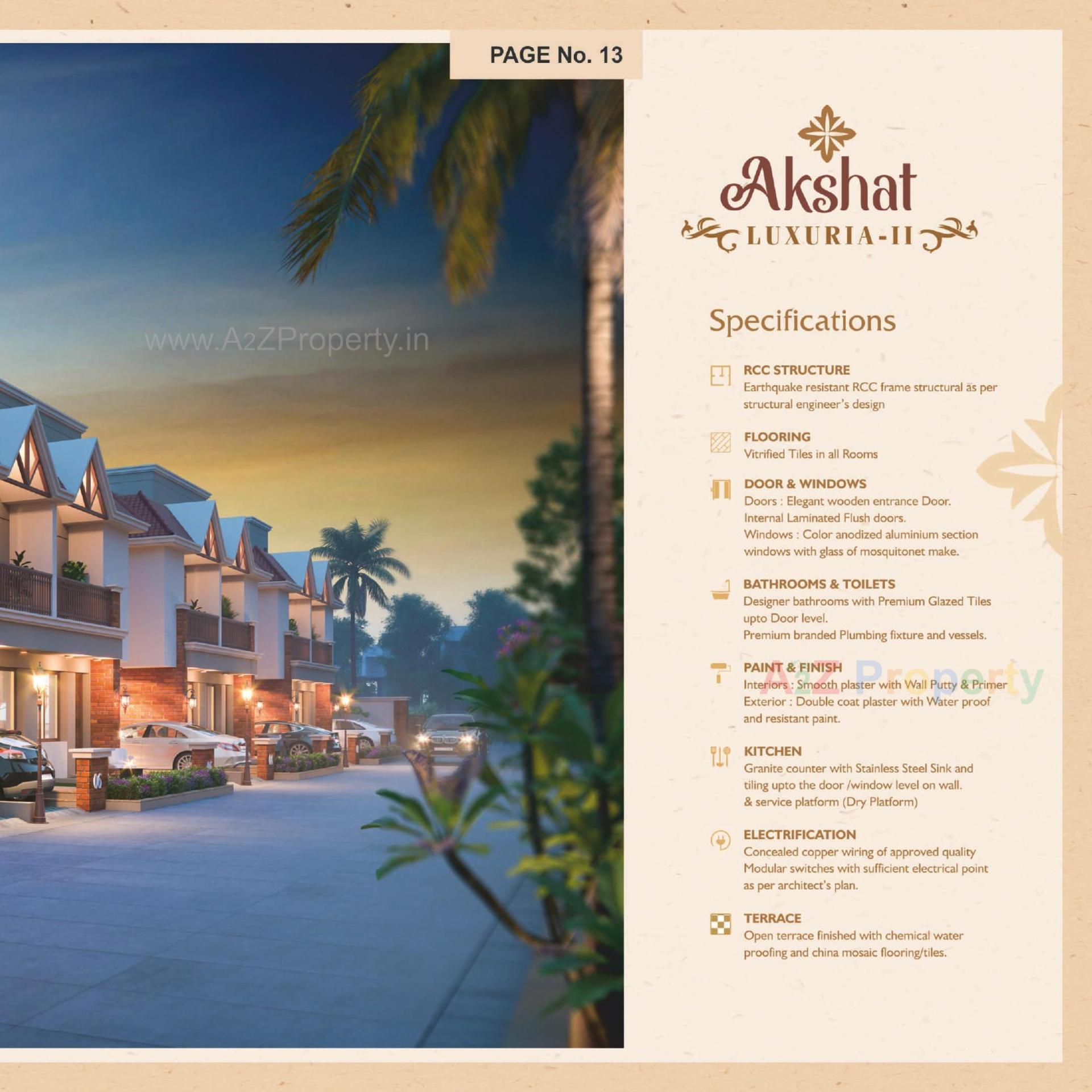 3D Elevation of real estate project Akshat Luxuria Ii located at Kapurai, Vadodara, Gujarat