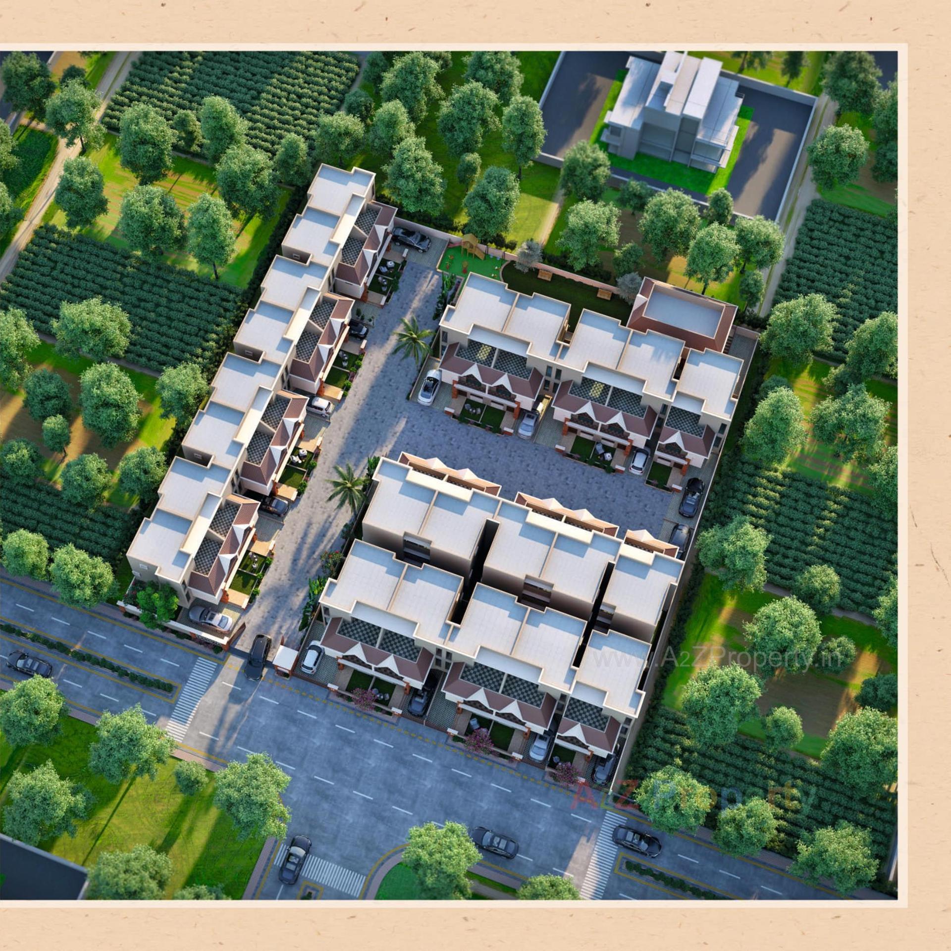 3D Elevation of real estate project Akshat Luxuria located at Kapurai, Vadodara, Gujarat