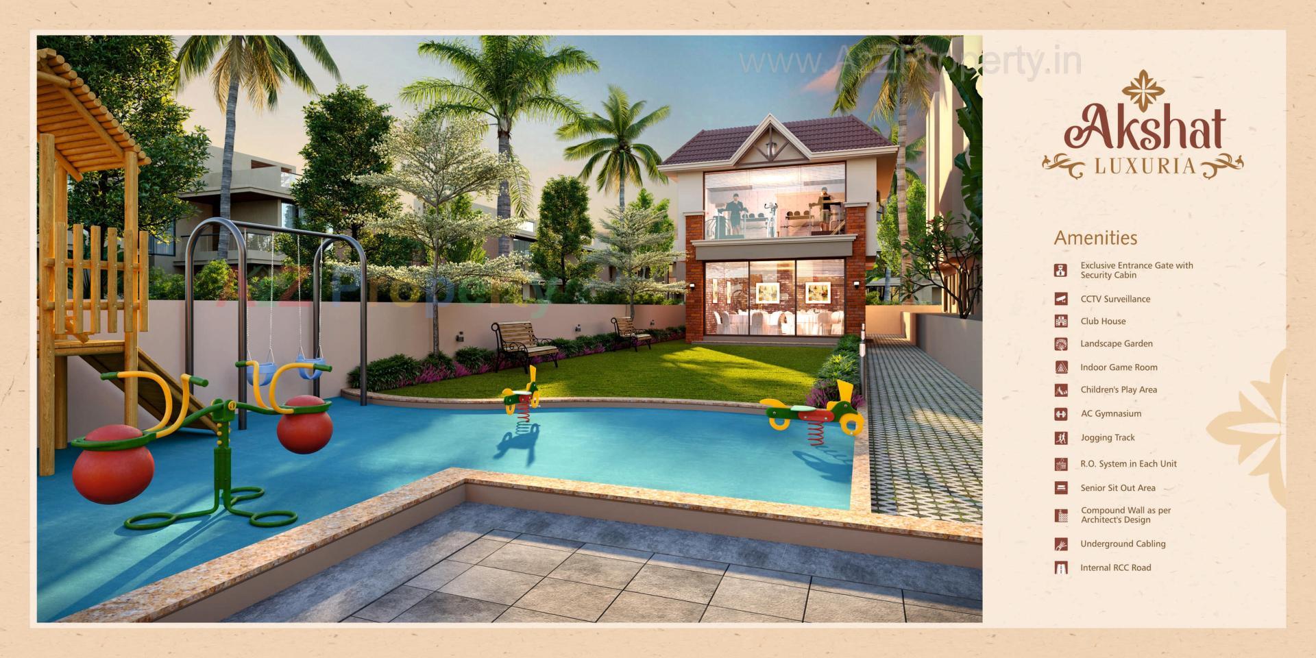 3D Elevation of real estate project Akshat Luxuria located at Kapurai, Vadodara, Gujarat