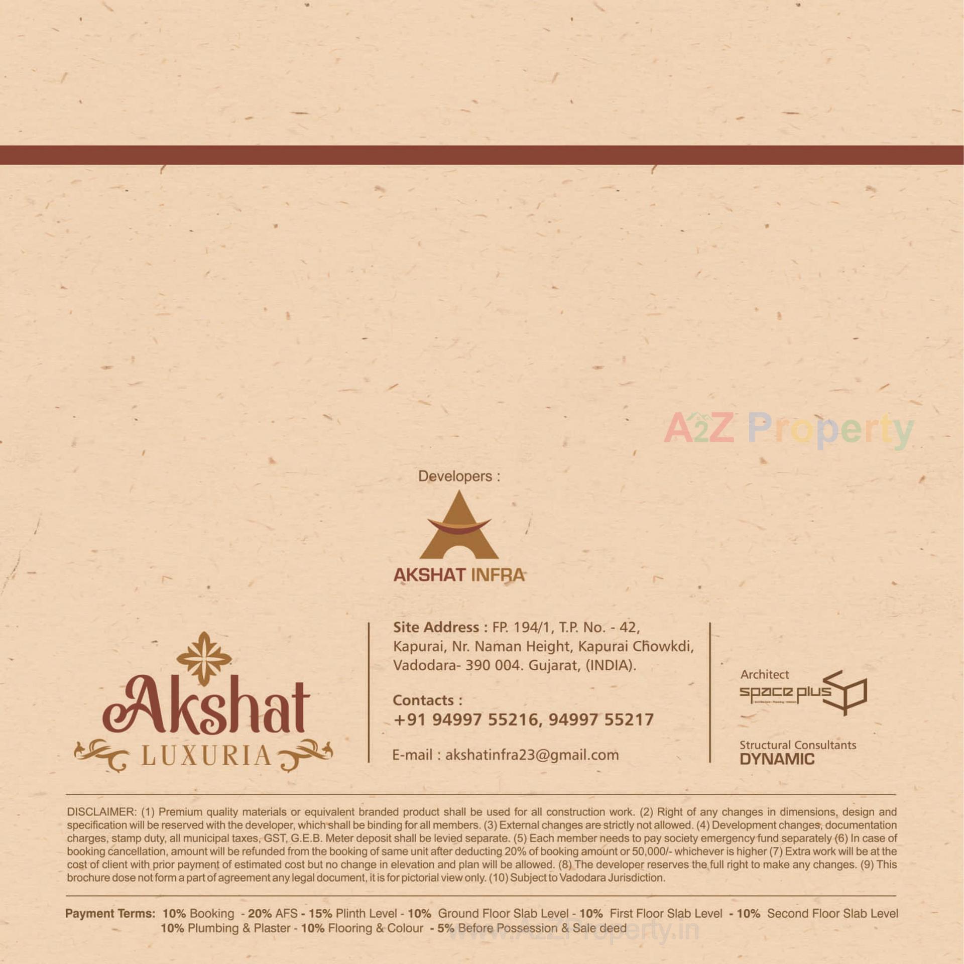  of real estate project Akshat Luxuria located at Kapurai, Vadodara, Gujarat