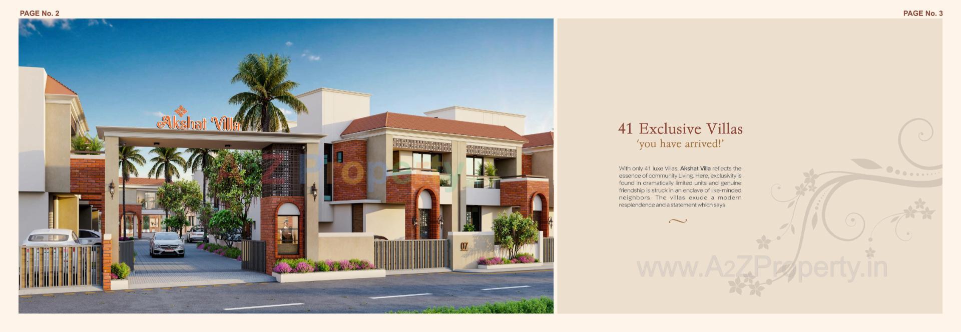 3D Elevation of real estate project Akshat Villa located at Kapurai, Vadodara, Gujarat