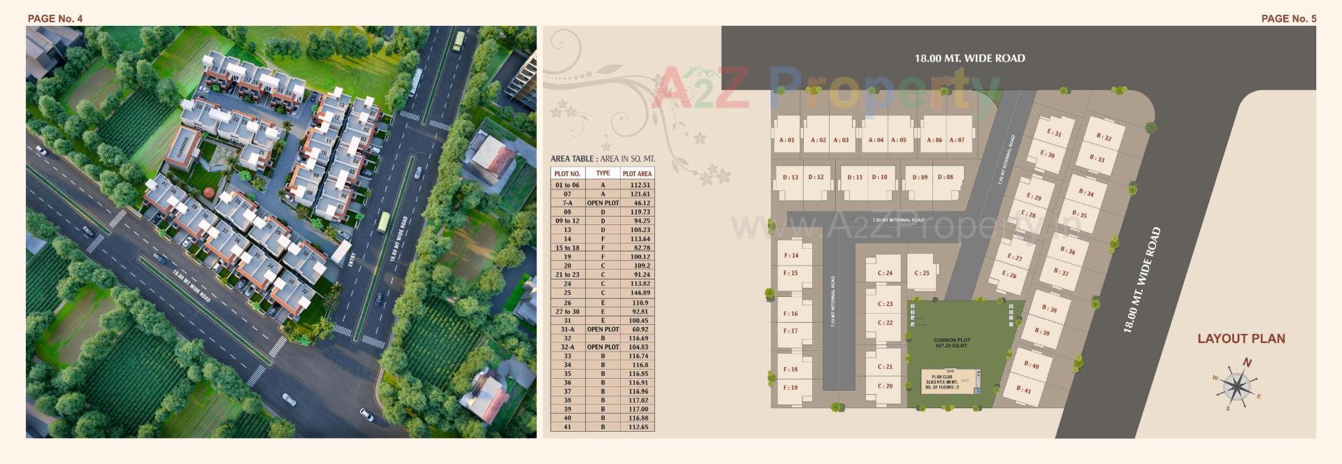 Layout of real estate project Akshat Villa located at Kapurai, Vadodara, Gujarat