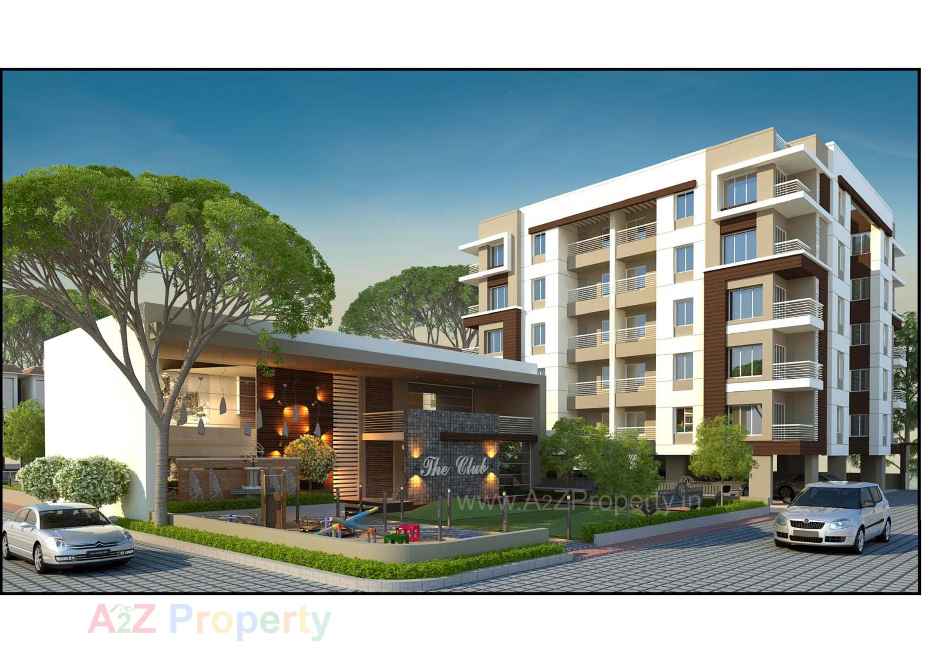 3D Elevation of real estate project Al Ameen Park located at Tandalja, Vadodara, Gujarat