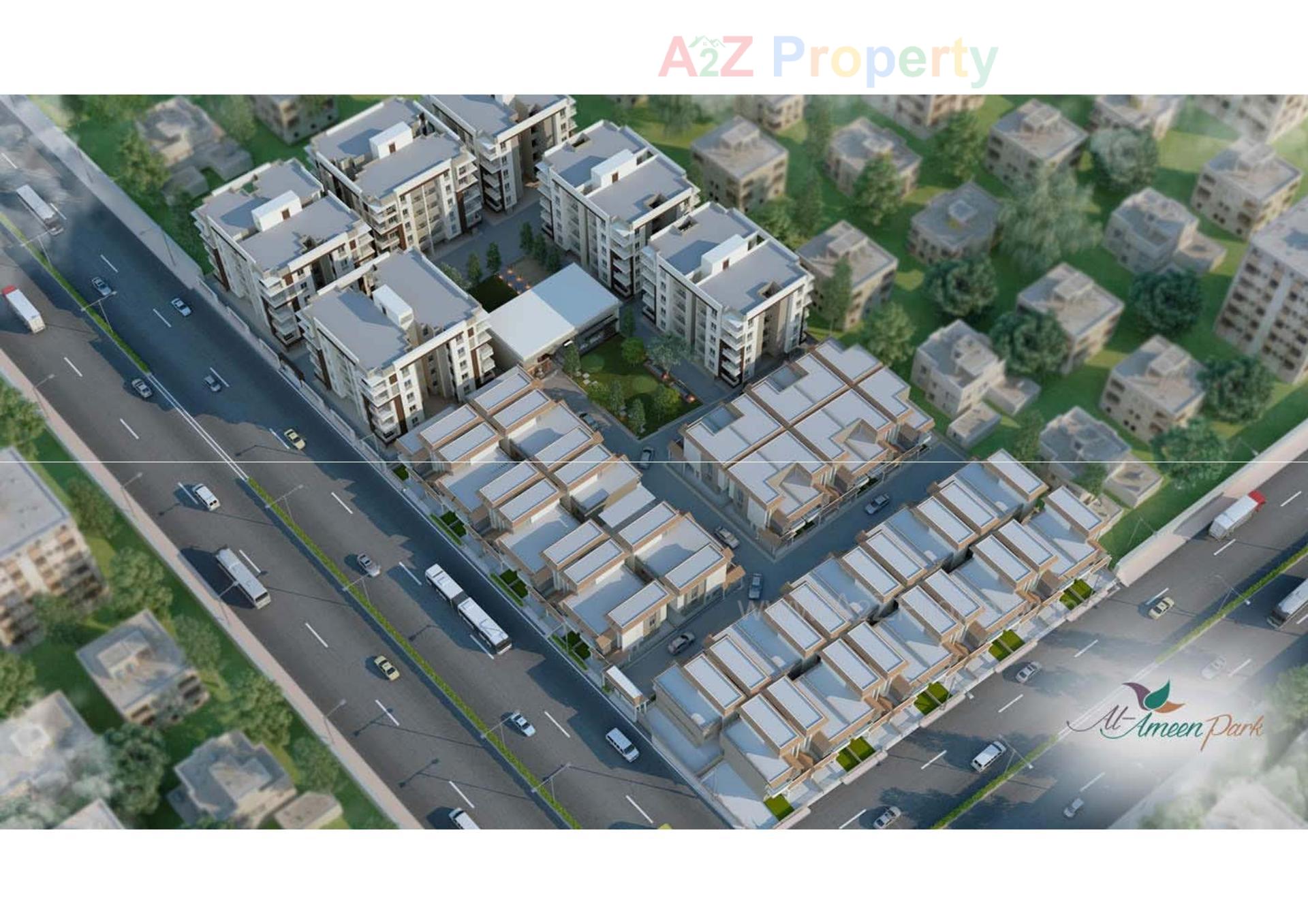 Layout of real estate project Al Ameen Park located at Tandalja, Vadodara, Gujarat