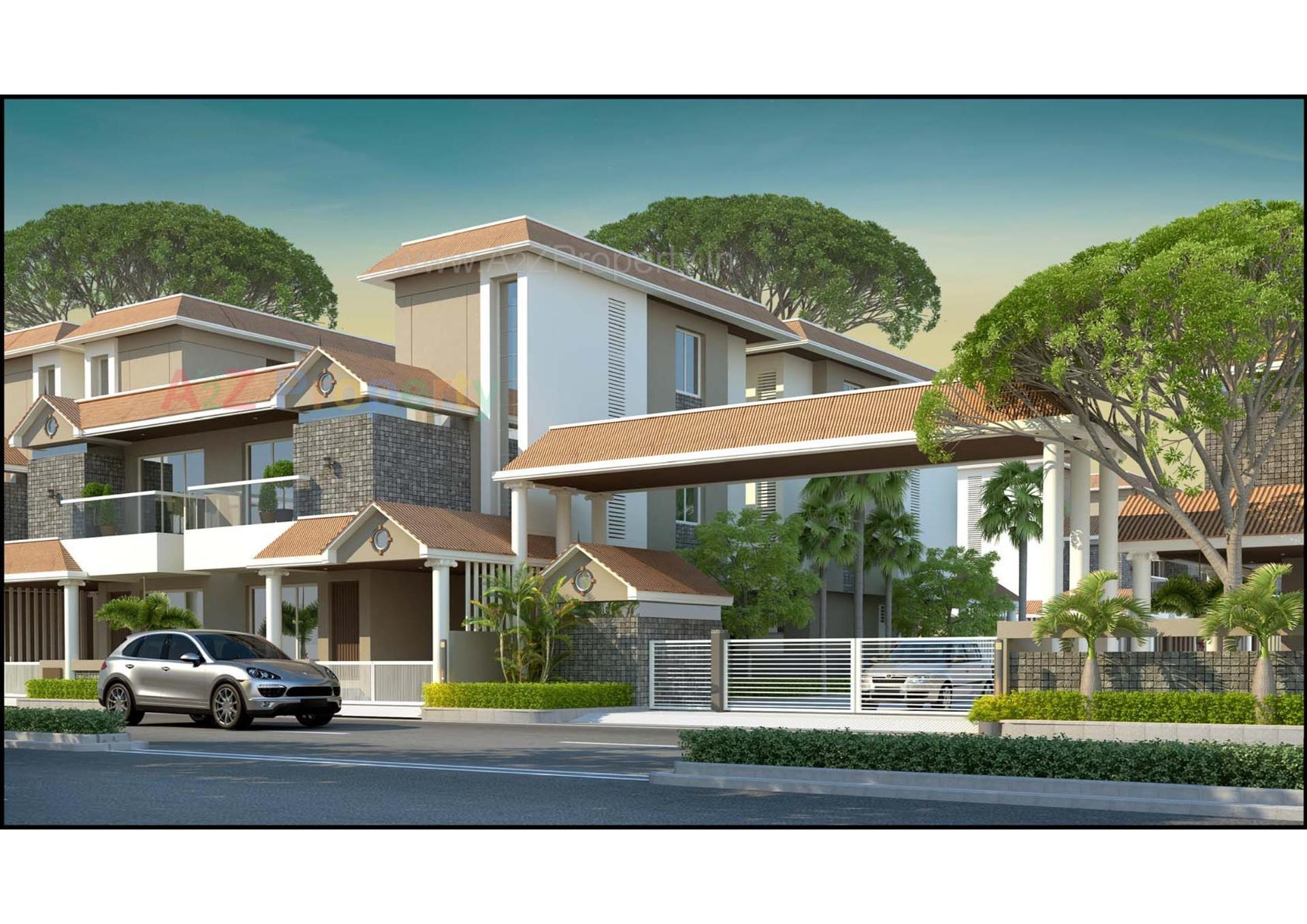 3D Elevation of real estate project Al Ameen Park located at Tandalja, Vadodara, Gujarat