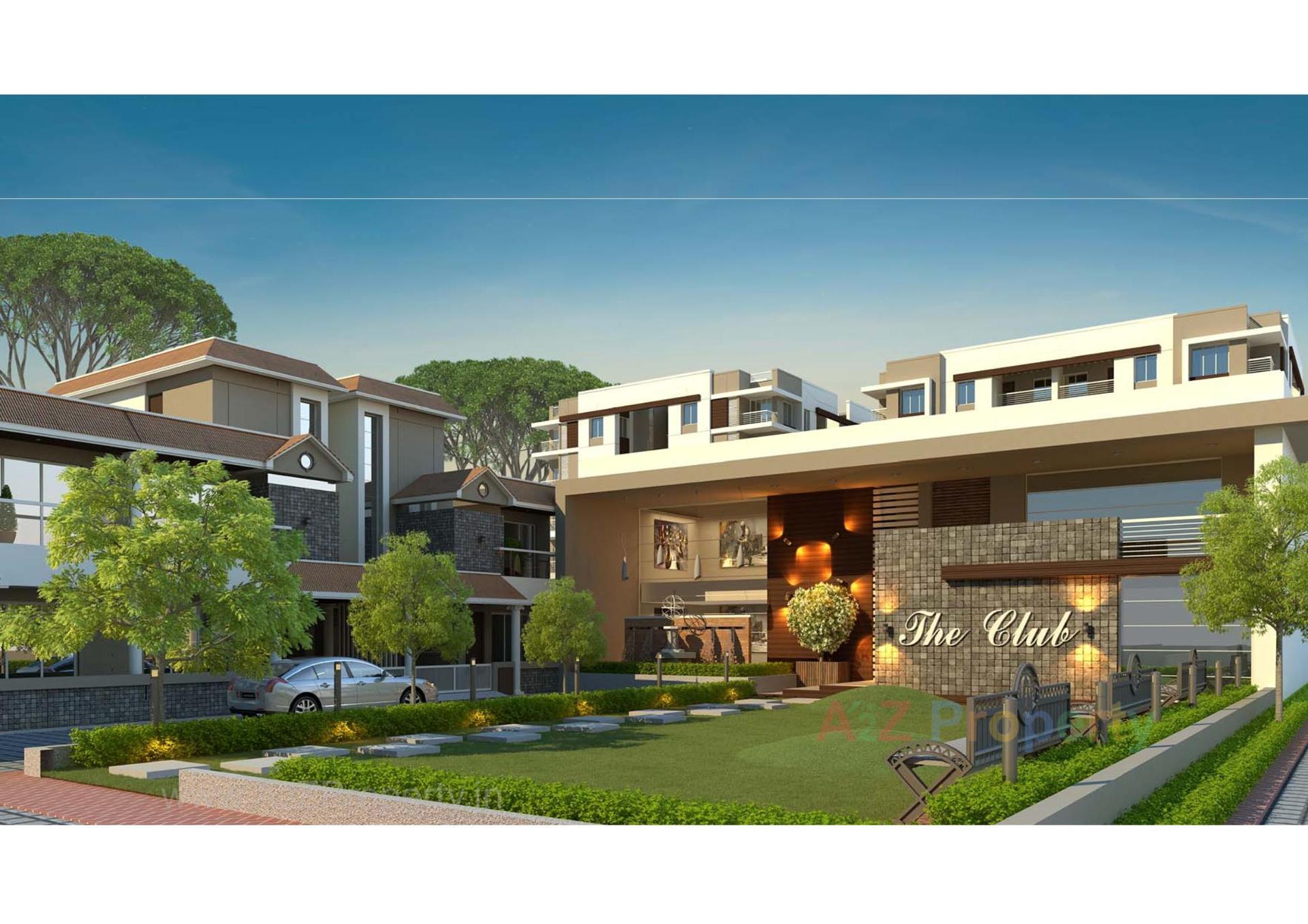 3D Elevation of real estate project Al Ameen Park located at Tandalja, Vadodara, Gujarat