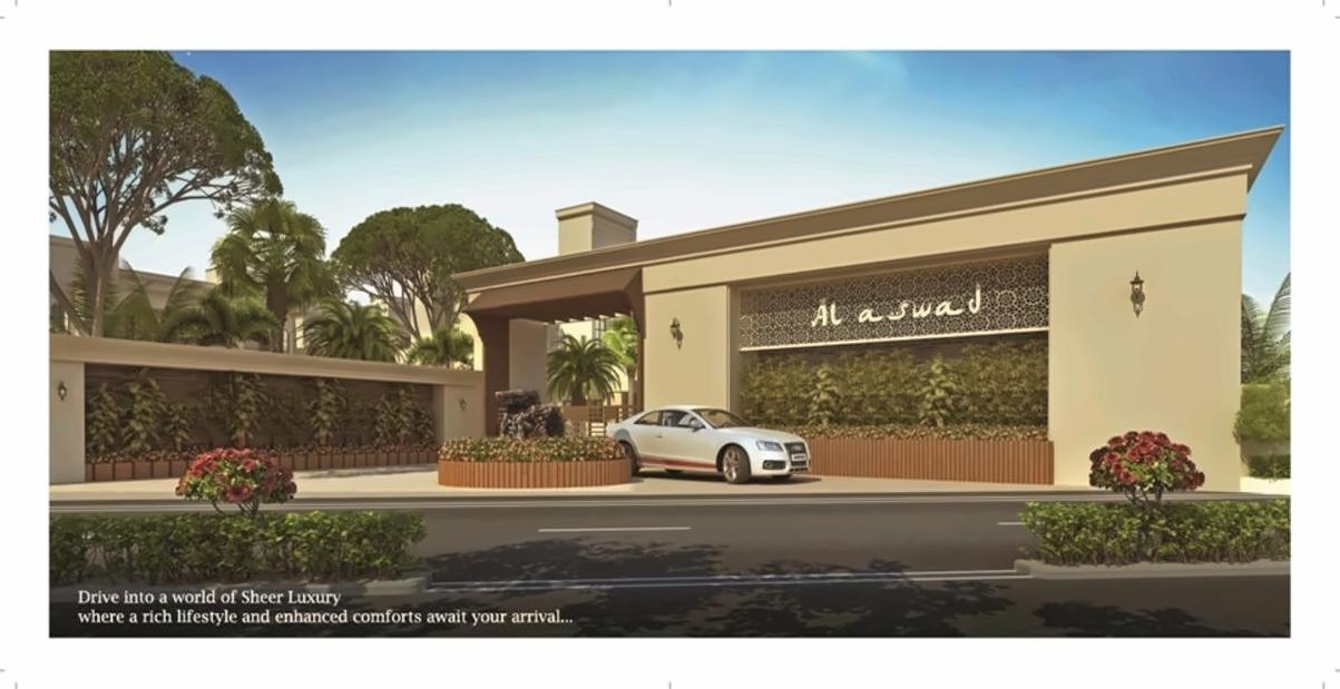 3D Elevation of real estate project Al Aswad located at Tandalaja, Vadodara, Gujarat