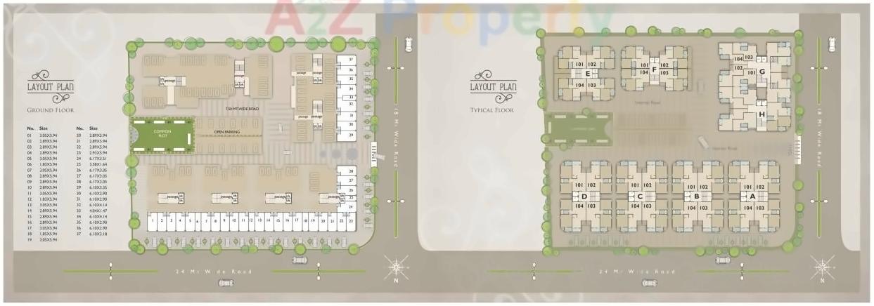 Layout of real estate project Al Hatim located at Tandalaja, Vadodara, Gujarat