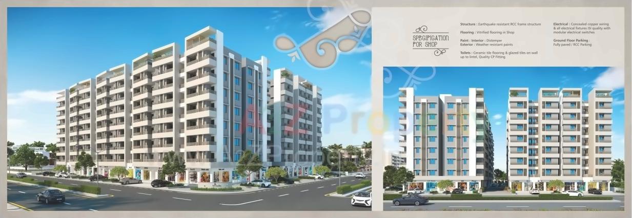 3D Elevation of real estate project Al Hatim located at Tandalaja, Vadodara, Gujarat