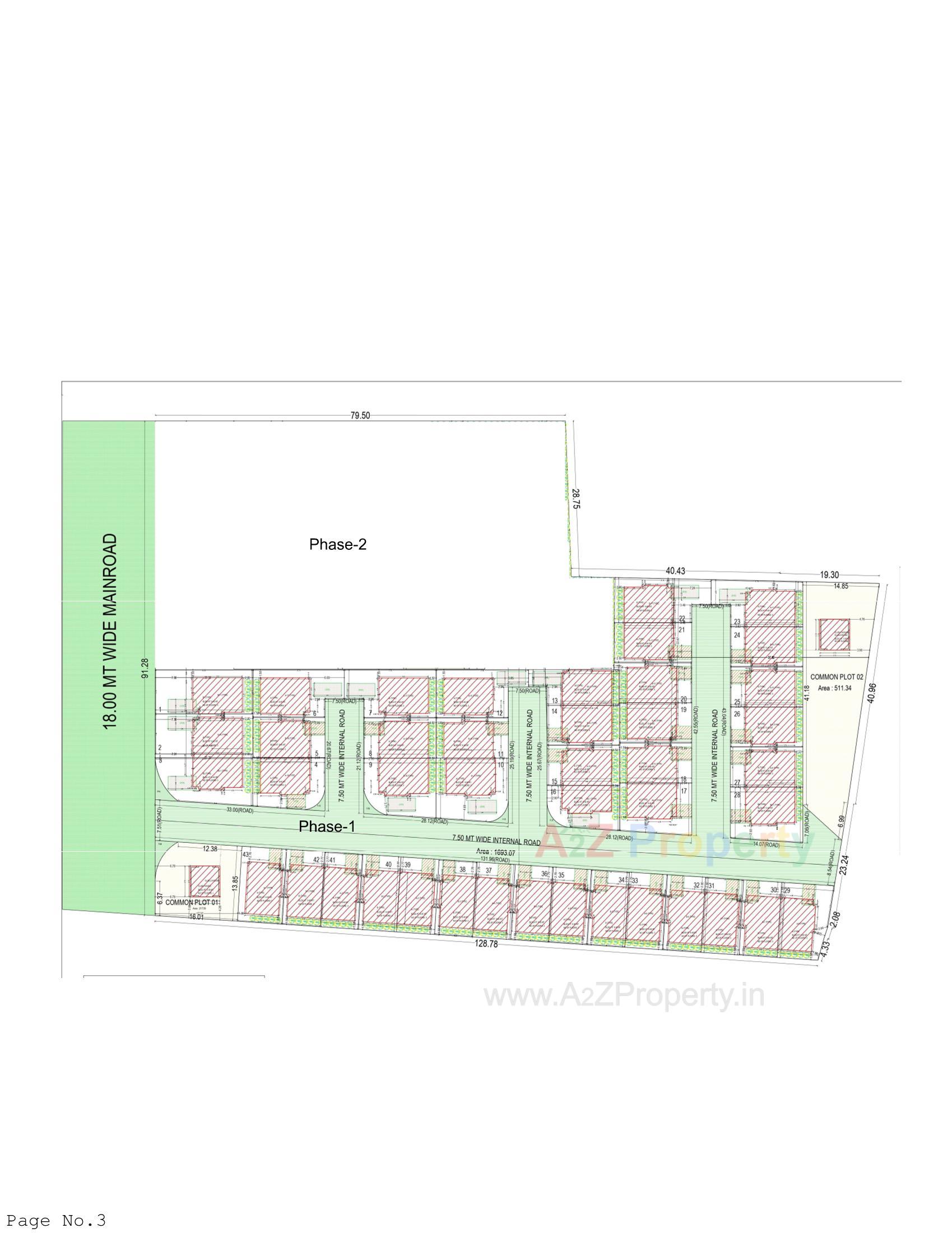 Layout of real estate project Al Kabeer Bungalows located at Tandalja, Vadodara, Gujarat