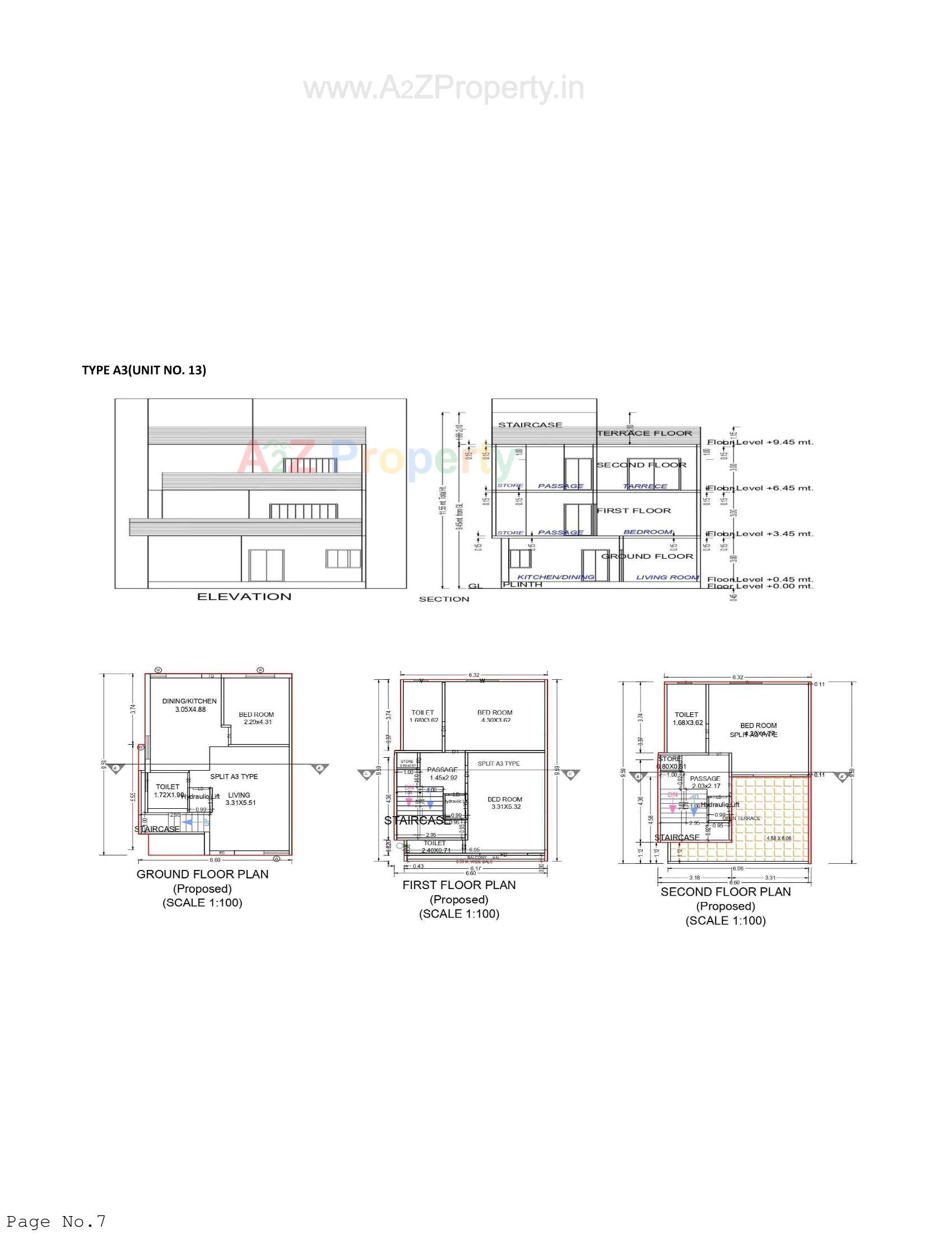 Layout of real estate project Al Kabeer Bungalows located at Tandalja, Vadodara, Gujarat