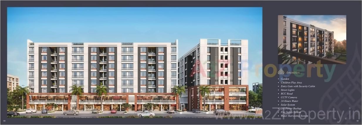 3D Elevation of real estate project Al Makkah Towers located at Vadodara, Vadodara, Gujarat