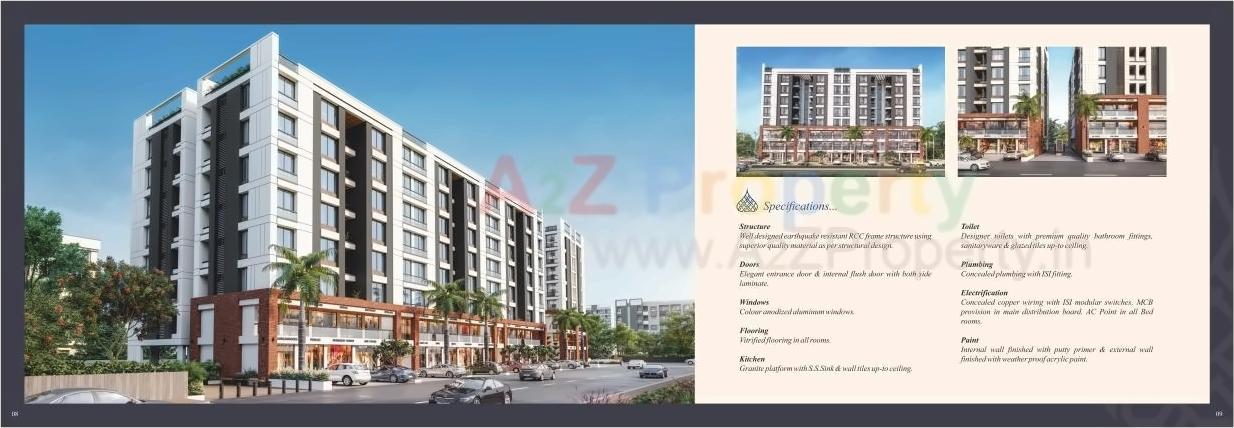 3D Elevation of real estate project Al Makkah Towers located at Vadodara, Vadodara, Gujarat