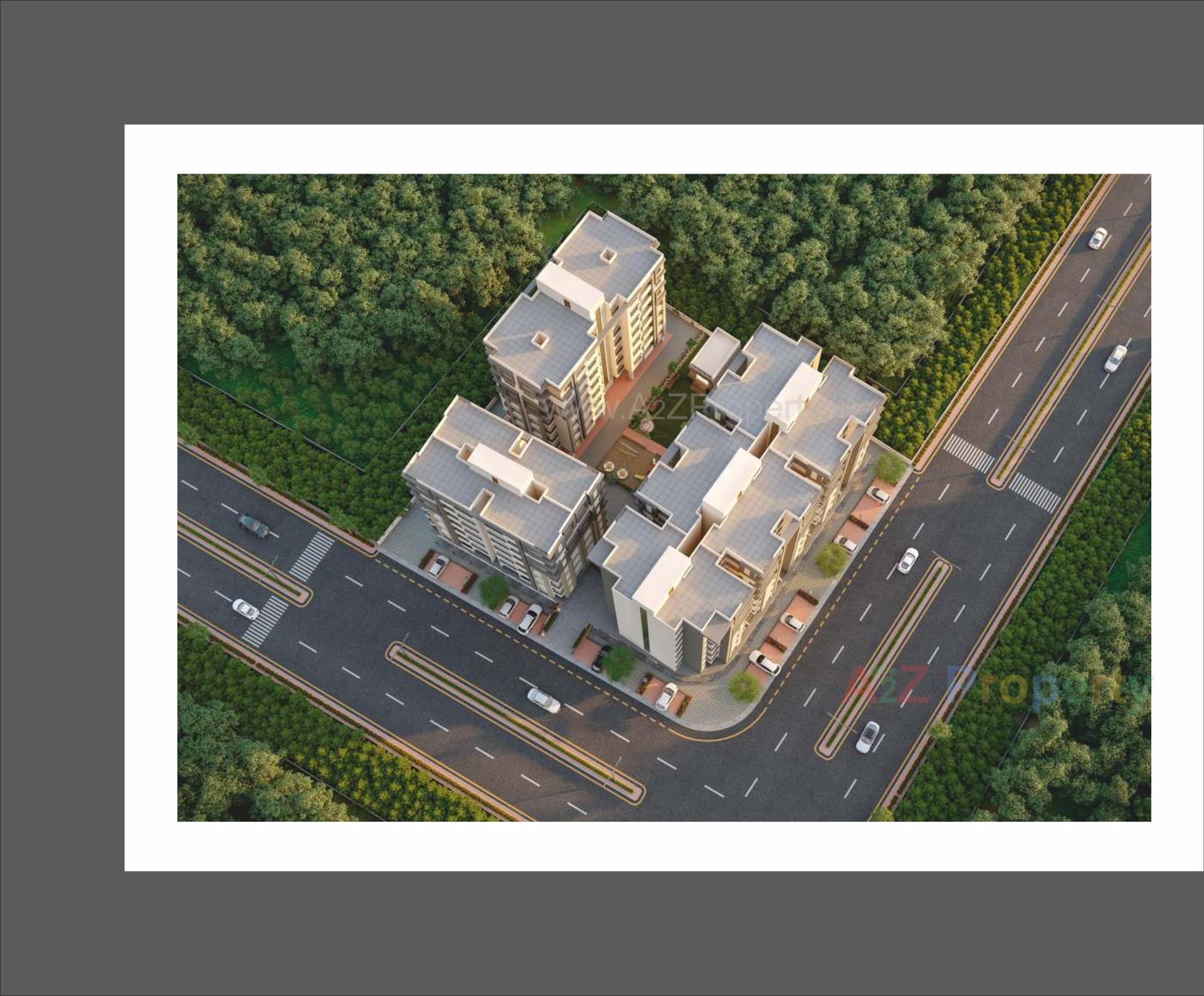 3D Elevation of real estate project Al Minaar Heights located at Tandalja, Vadodara, Gujarat