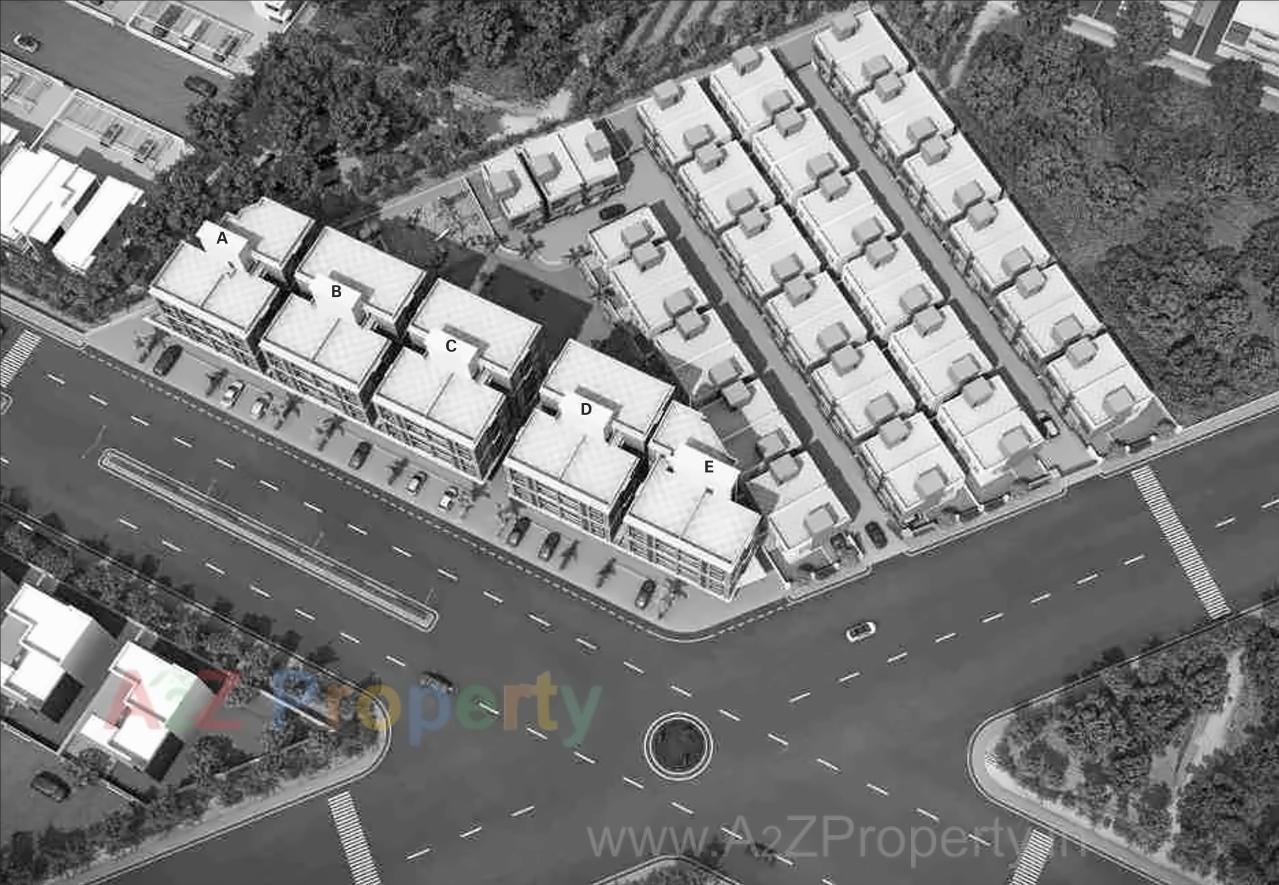 3D Elevation of real estate project Alif Bunglows   Heights located at Gorva, Vadodara, Gujarat