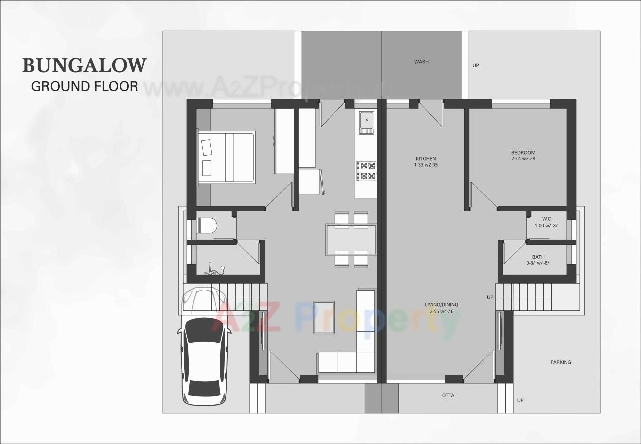 Layout of real estate project Alif Bunglows   Heights located at Gorva, Vadodara, Gujarat