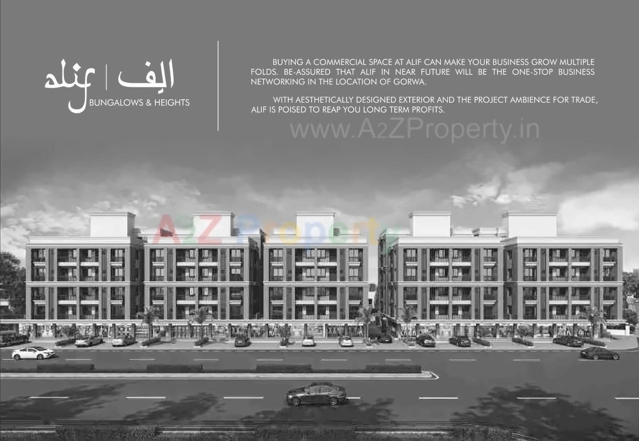 3D Elevation of real estate project Alif Bunglows   Heights located at Gorva, Vadodara, Gujarat