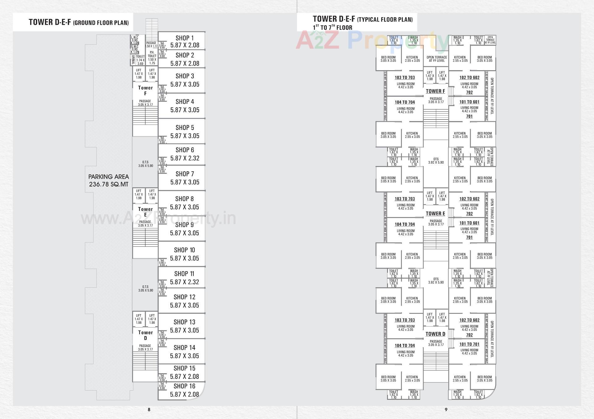 Layout of real estate project Alpha Avenue located at Tandalja, Vadodara, Gujarat