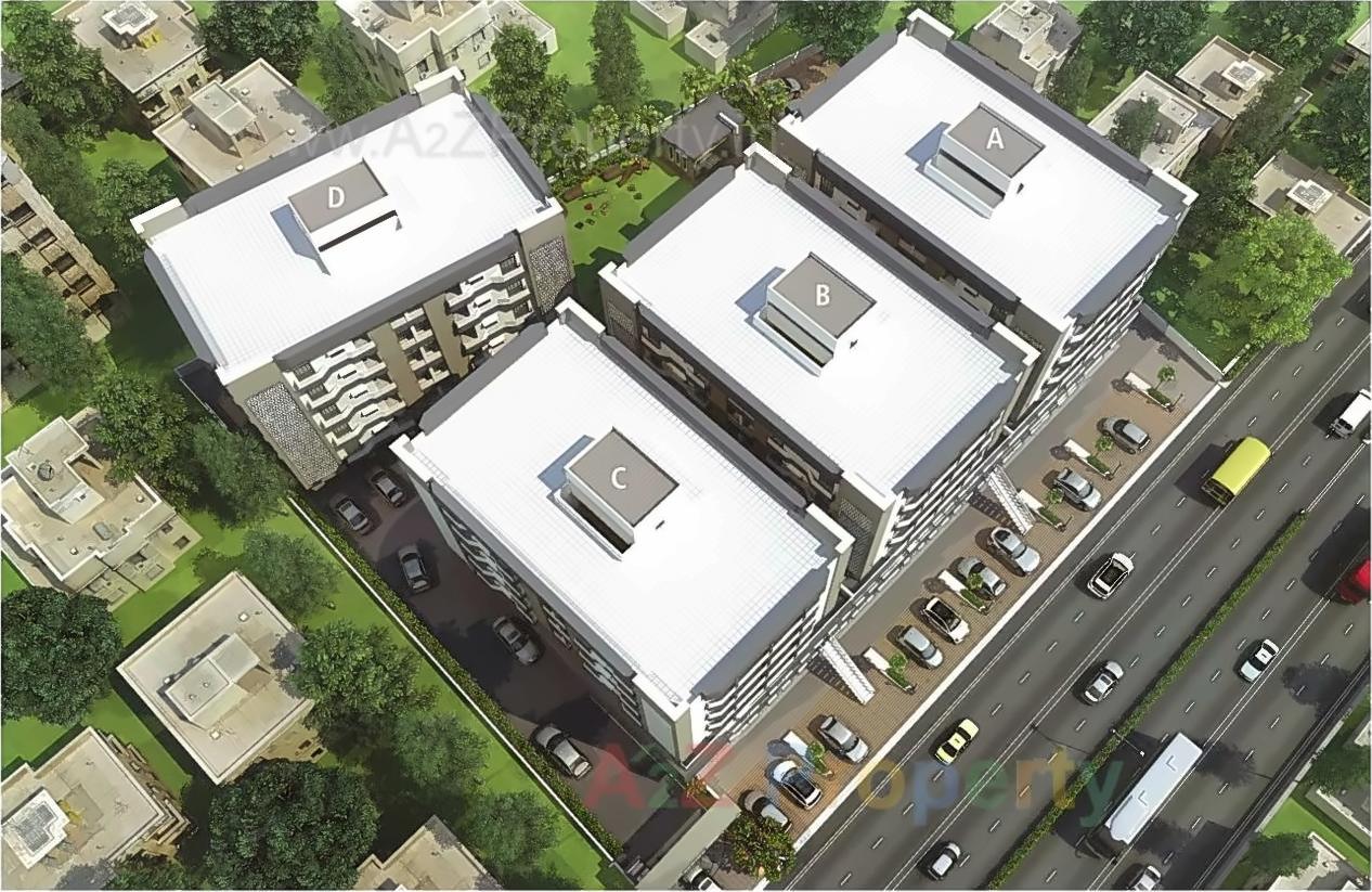 3D Elevation of real estate project Alpine Heights located at Atladara, Vadodara, Gujarat