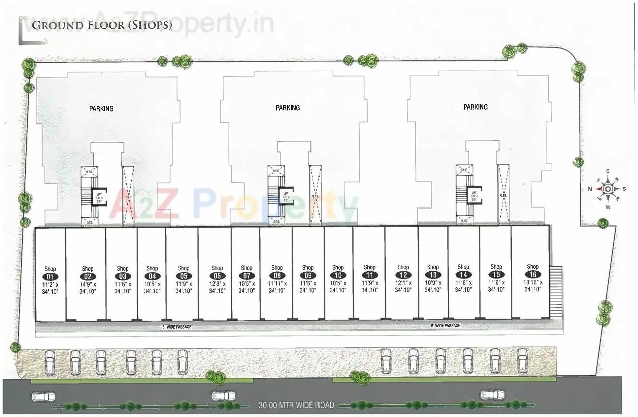 Layout of real estate project Alpine Heights located at Atladara, Vadodara, Gujarat