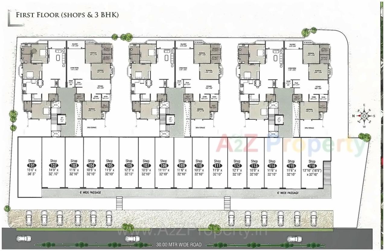 Layout of real estate project Alpine Heights located at Atladara, Vadodara, Gujarat