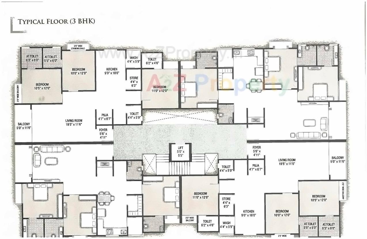 Layout of real estate project Alpine Heights located at Atladara, Vadodara, Gujarat