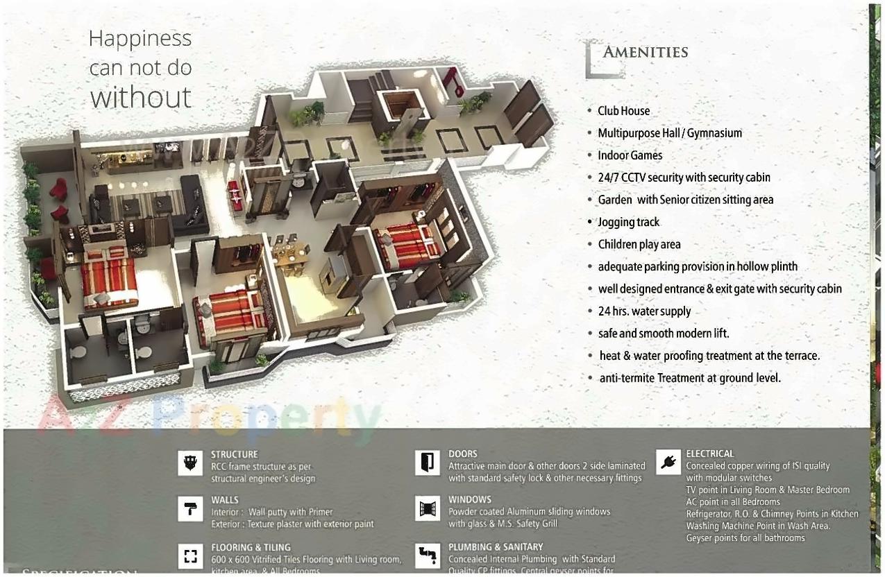 Layout of real estate project Alpine Heights located at Atladara, Vadodara, Gujarat