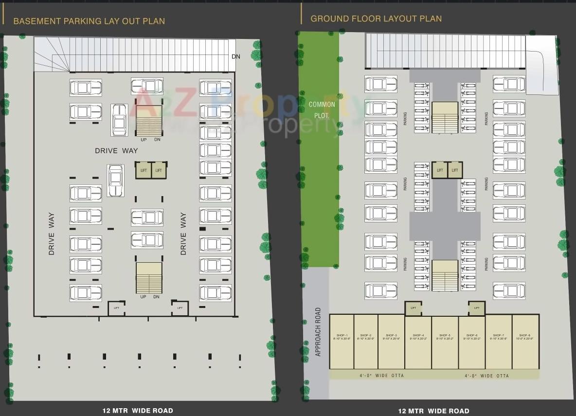 Layout of real estate project Amadius Elite located at Sevasi, Vadodara, Gujarat