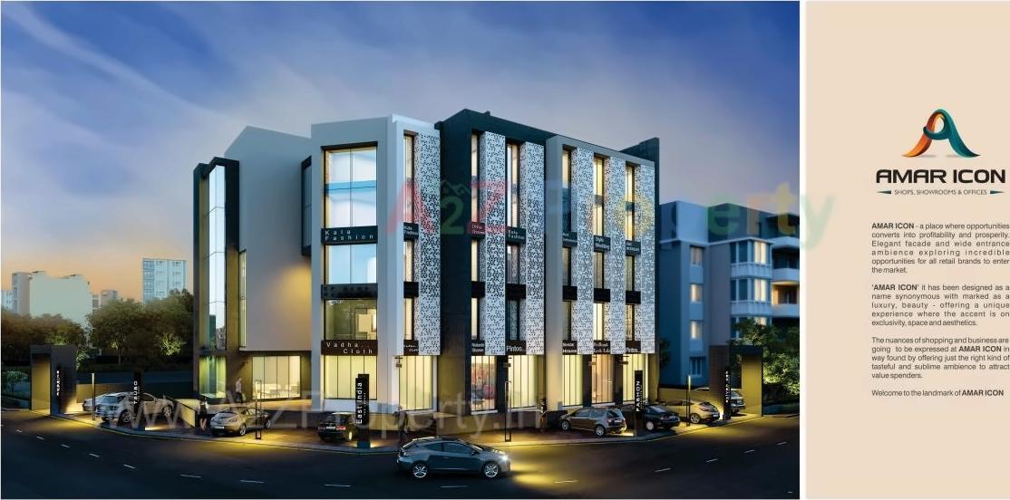 3D Elevation of real estate project Amar Icon located at Chhani, Vadodara, Gujarat