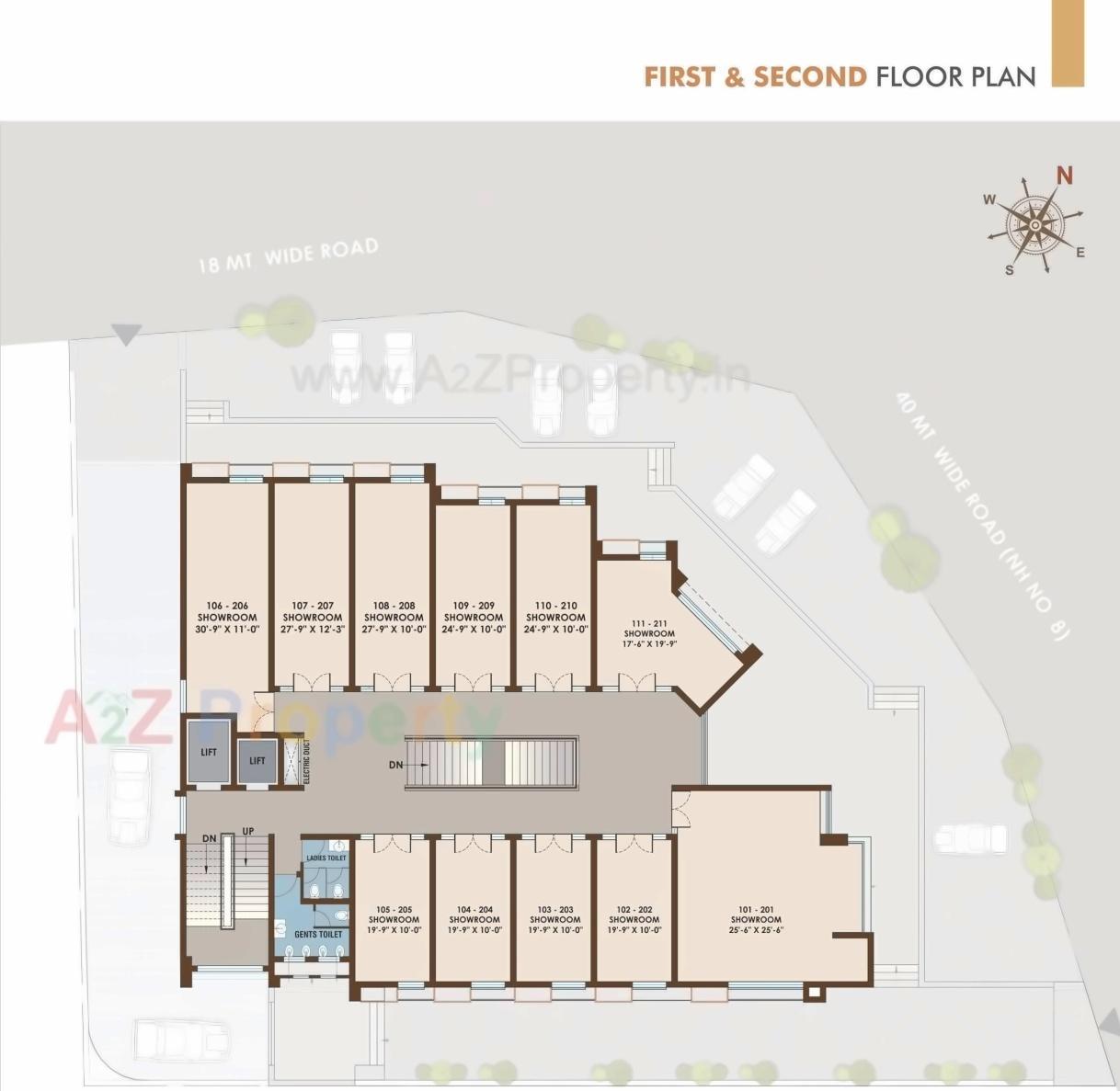 Layout of real estate project Amar Icon located at Chhani, Vadodara, Gujarat