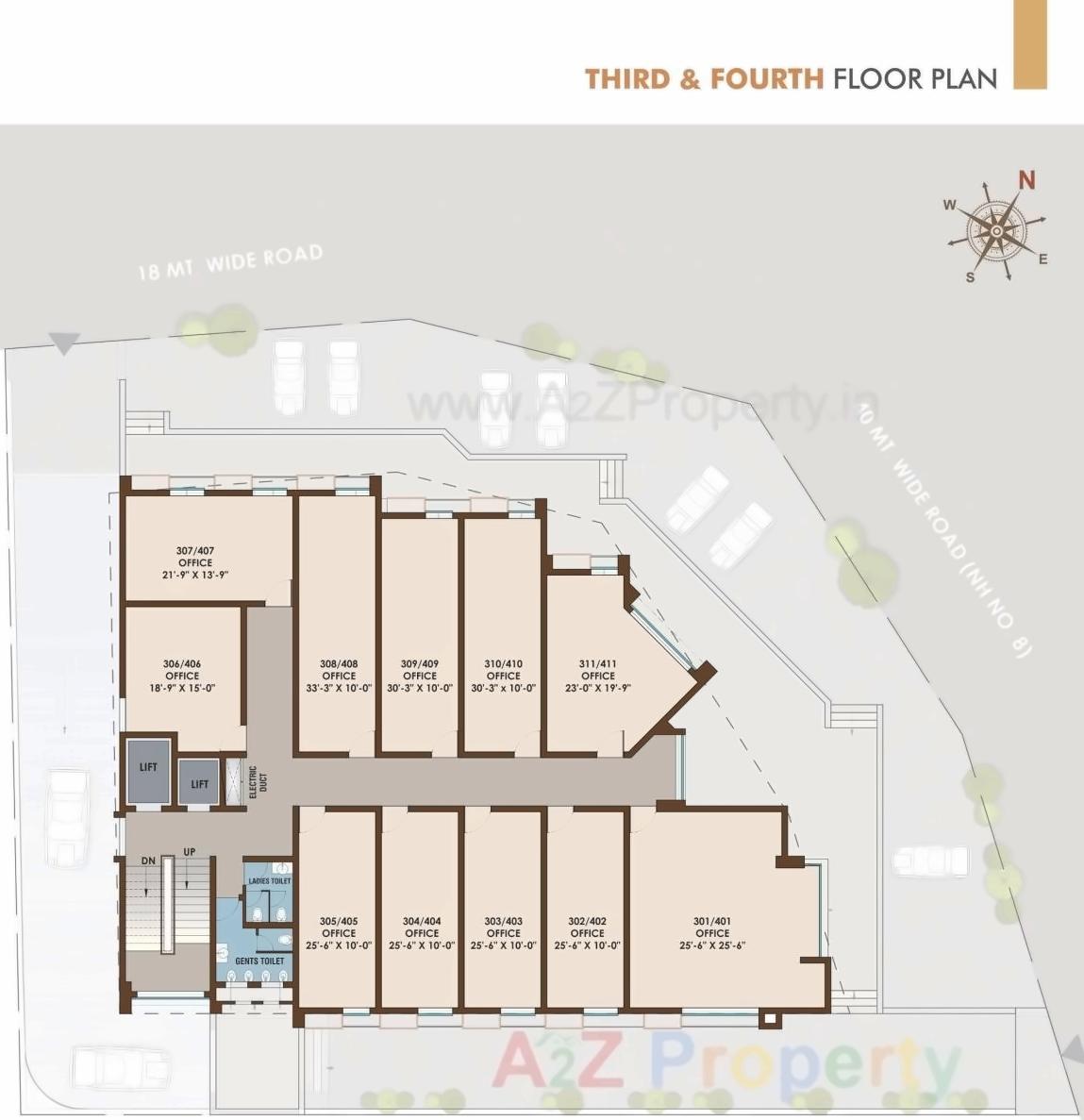 Layout of real estate project Amar Icon located at Chhani, Vadodara, Gujarat