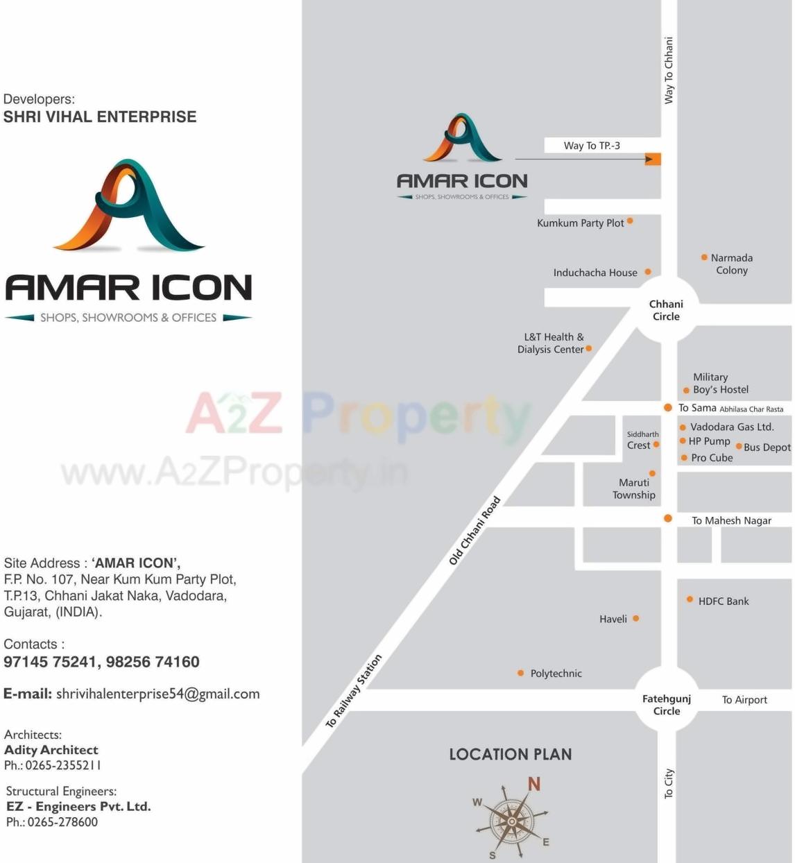  of real estate project Amar Icon located at Chhani, Vadodara, Gujarat