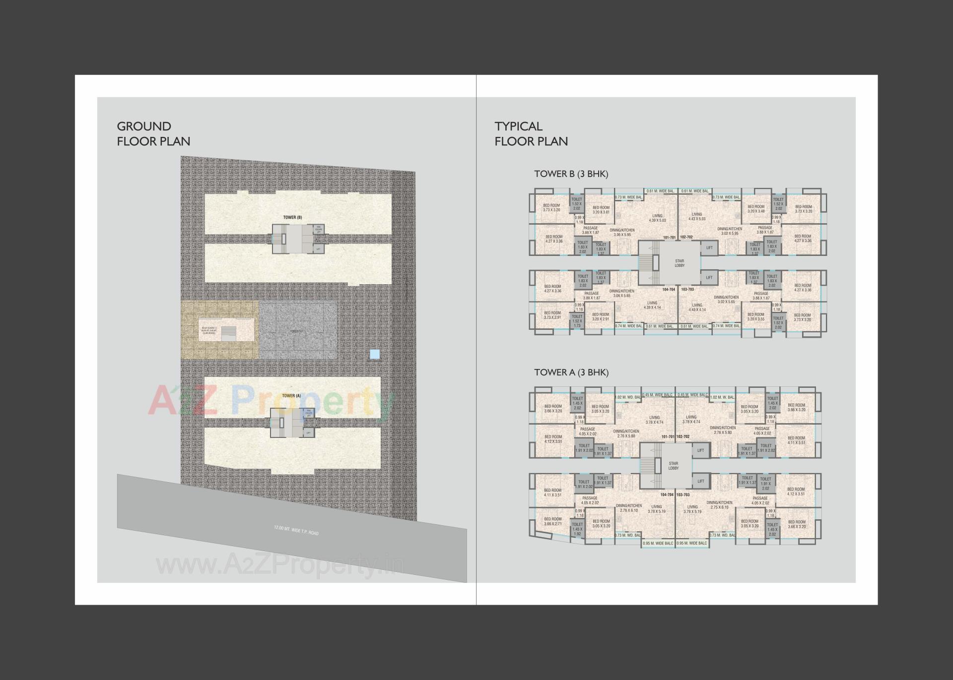 Layout of real estate project Amardeep Heights located at Harni, Vadodara, Gujarat