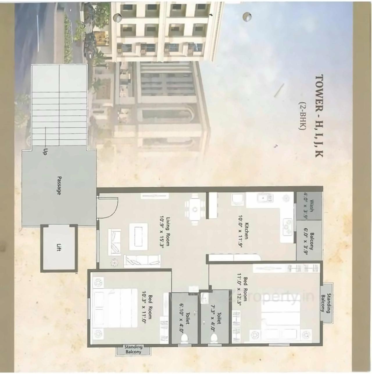 Layout of real estate project Amardeep Heritage located at Sayajipura, Vadodara, Gujarat