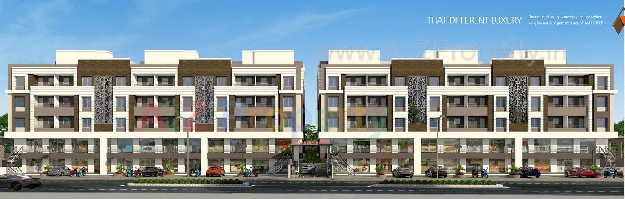 3D Elevation of real estate project Amardeep Homes located at Vadodara, Vadodara, Gujarat