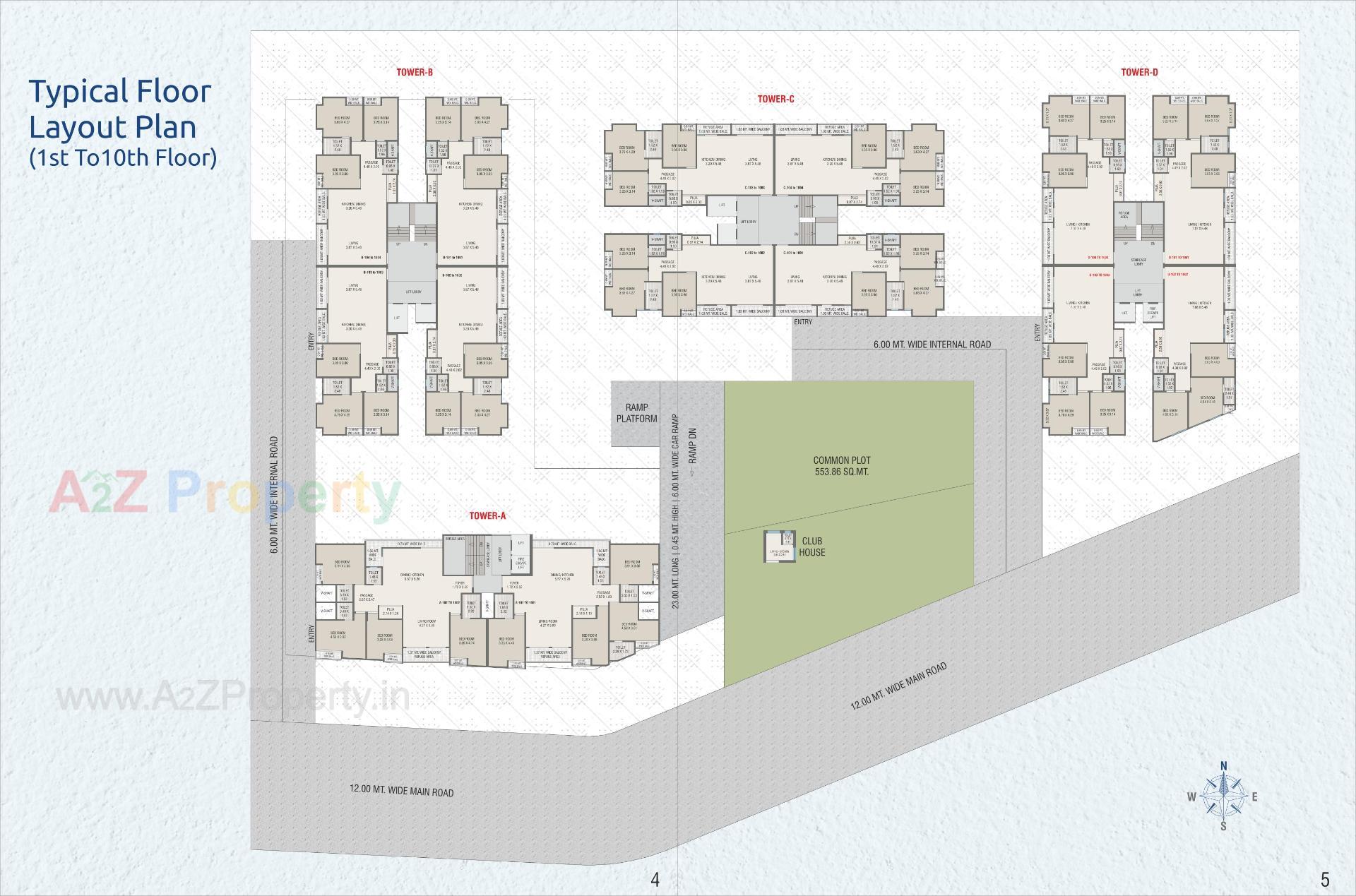 Layout of real estate project Amardeep Infinity located at Harni, Vadodara, Gujarat