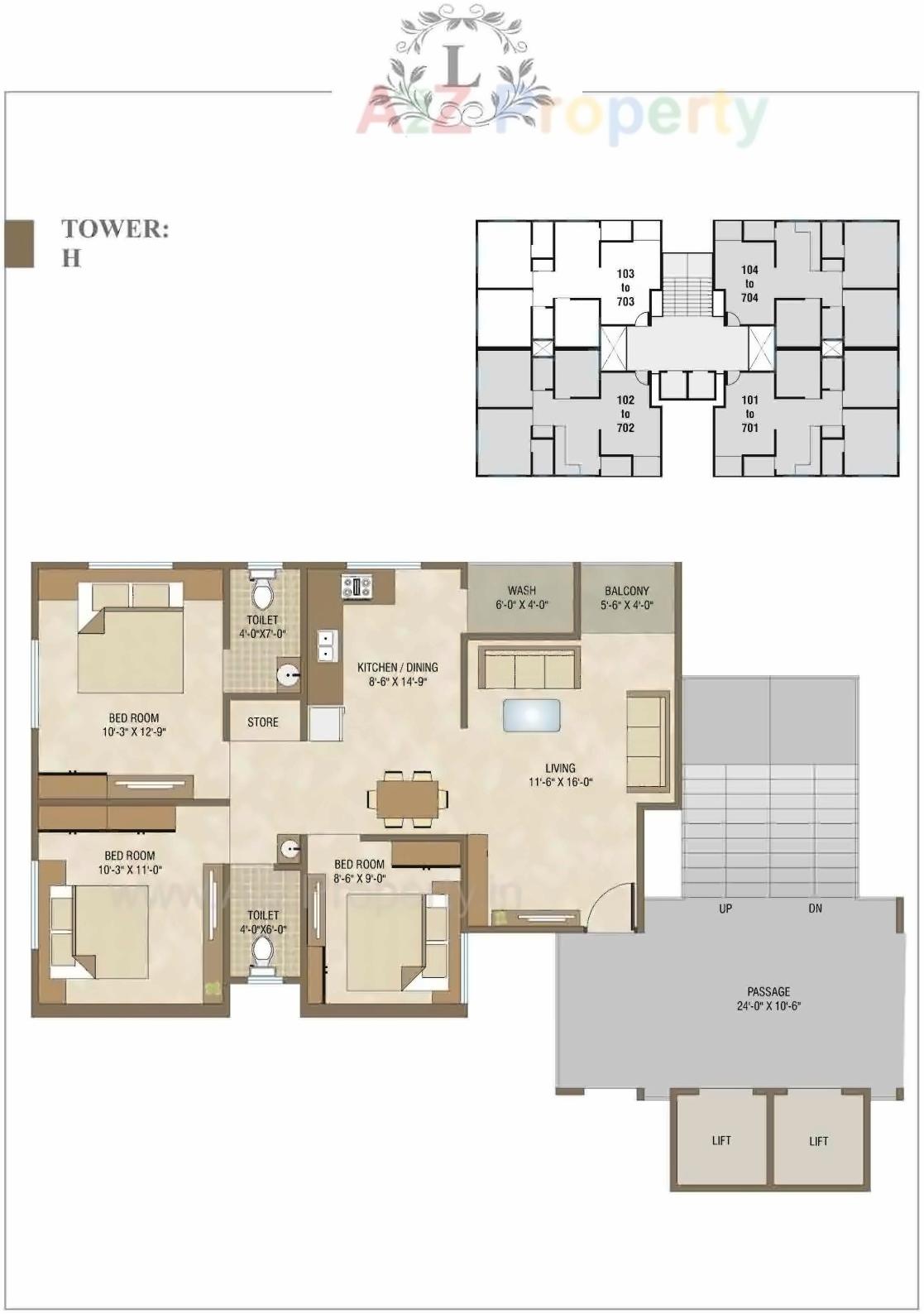 Layout of real estate project Amardeep Landmark located at Sayajipura, Vadodara, Gujarat