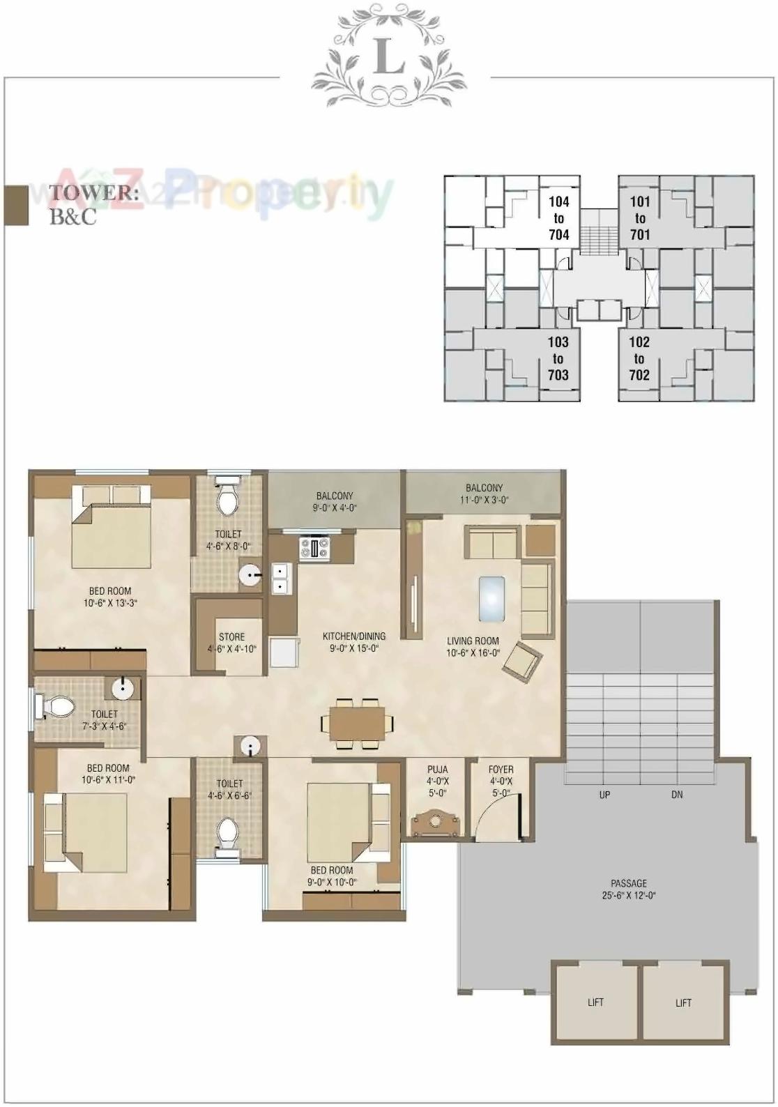 Layout of real estate project Amardeep Landmark located at Sayajipura, Vadodara, Gujarat