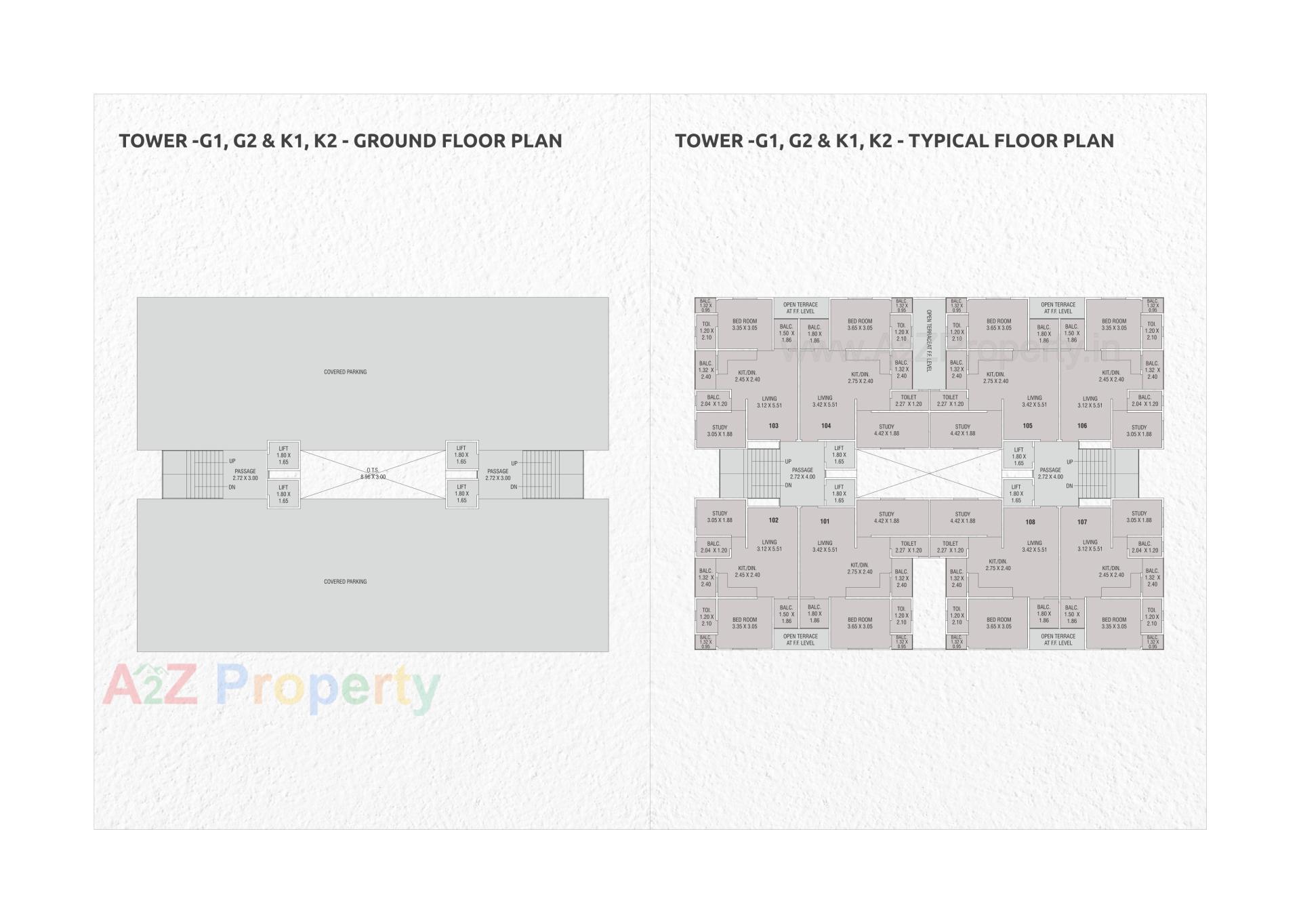 Layout of real estate project Amardeep Landmark located at Sayajipura, Vadodara, Gujarat