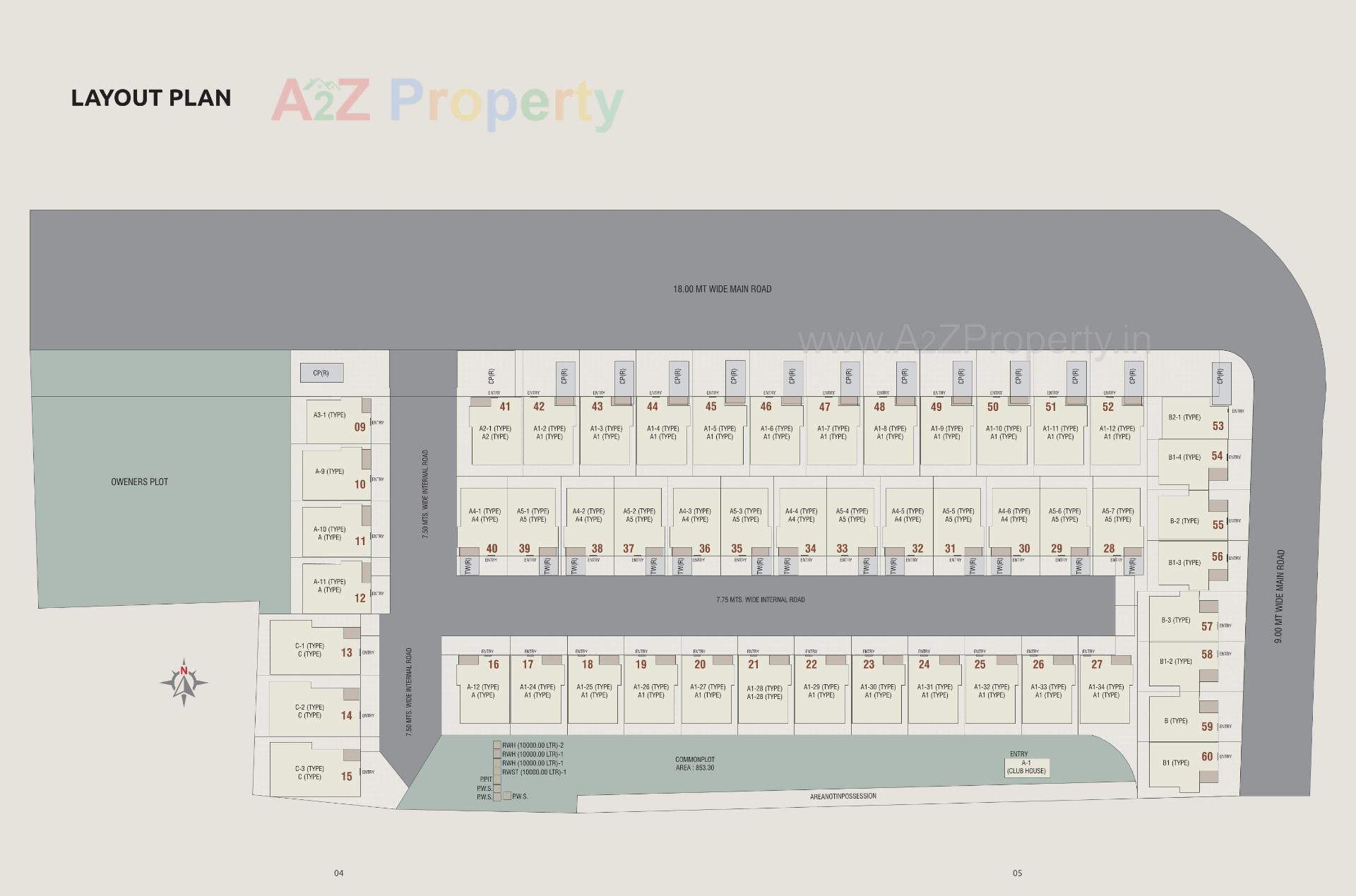 Layout of real estate project Amardeep Luxuria located at Vadsar, Vadodara, Gujarat