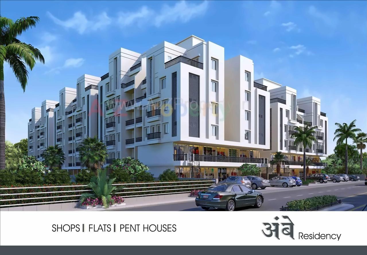 3D Elevation of real estate project Ambe Residency located at Vemali, Vadodara, Gujarat
