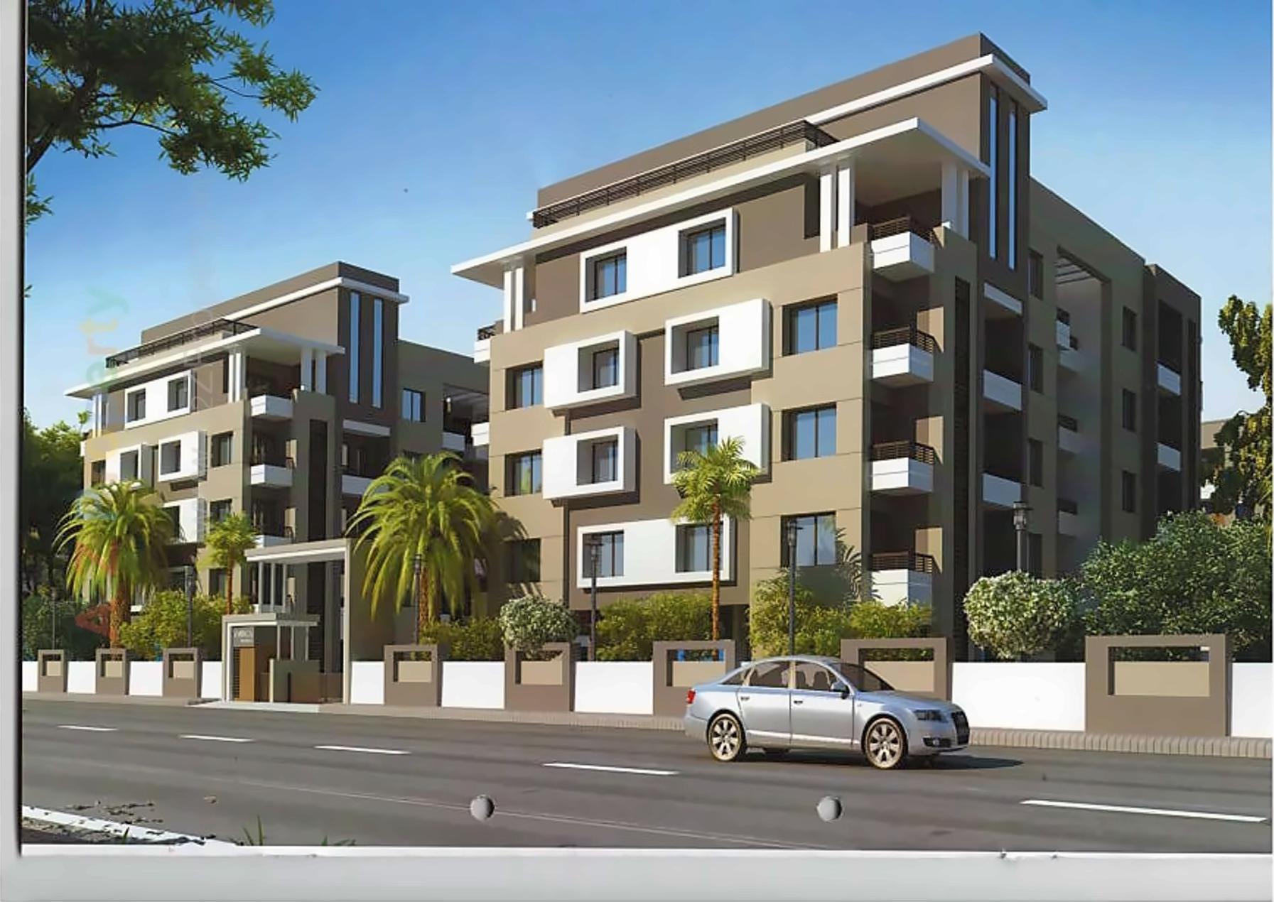 3D Elevation of real estate project Ambica Avenue located at Atladara, Vadodara, Gujarat