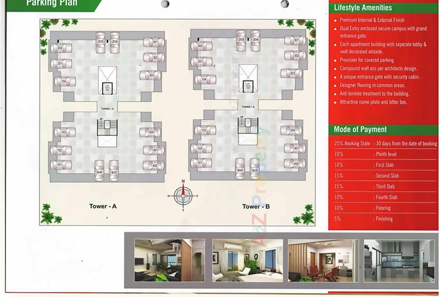Layout of real estate project Ambica Avenue located at Atladara, Vadodara, Gujarat