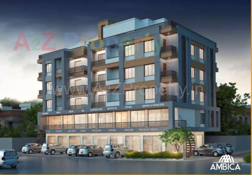 3D Elevation of real estate project Ambica Heights located at Vemali, Vadodara, Gujarat