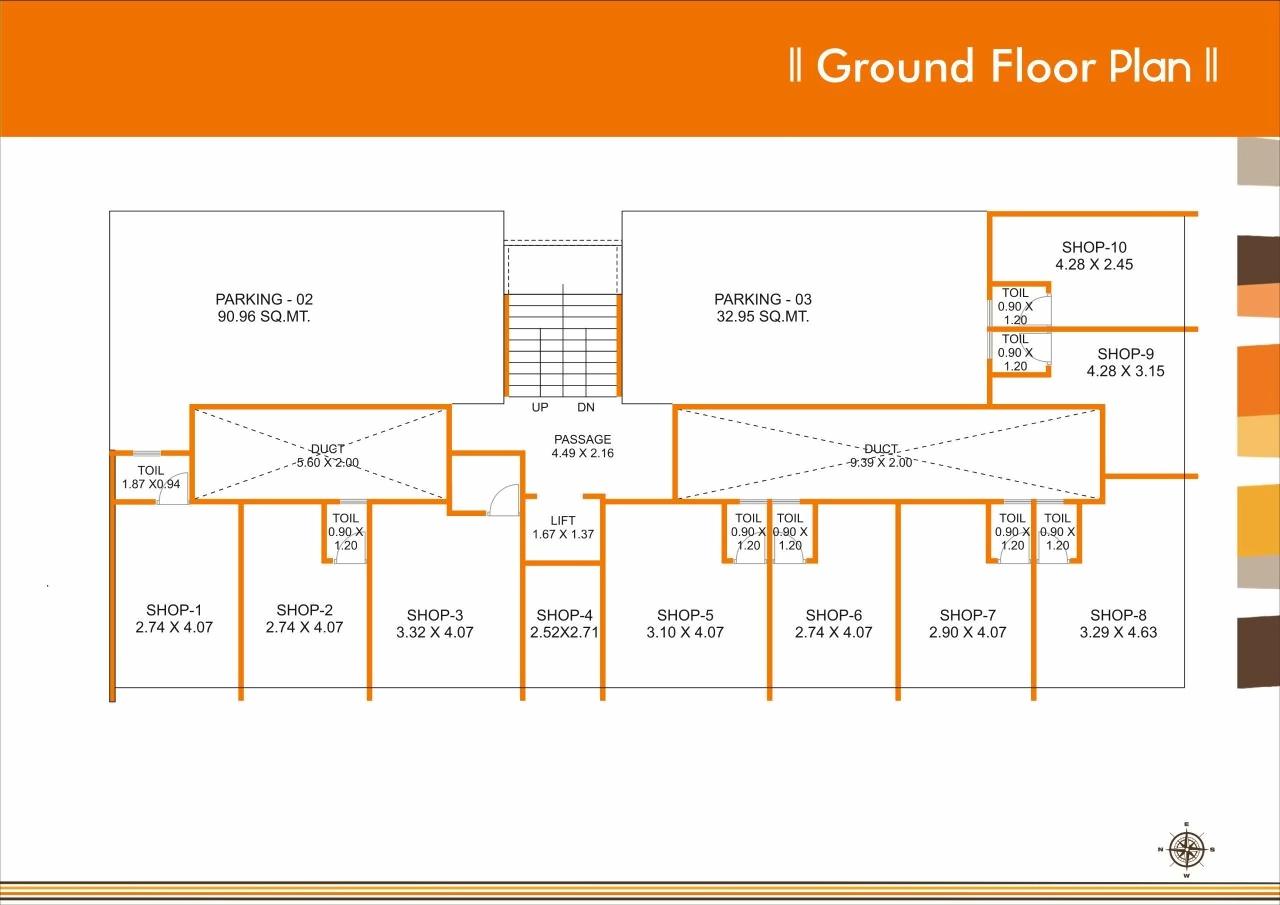 Layout of real estate project Ambica Heights located at Vemali, Vadodara, Gujarat
