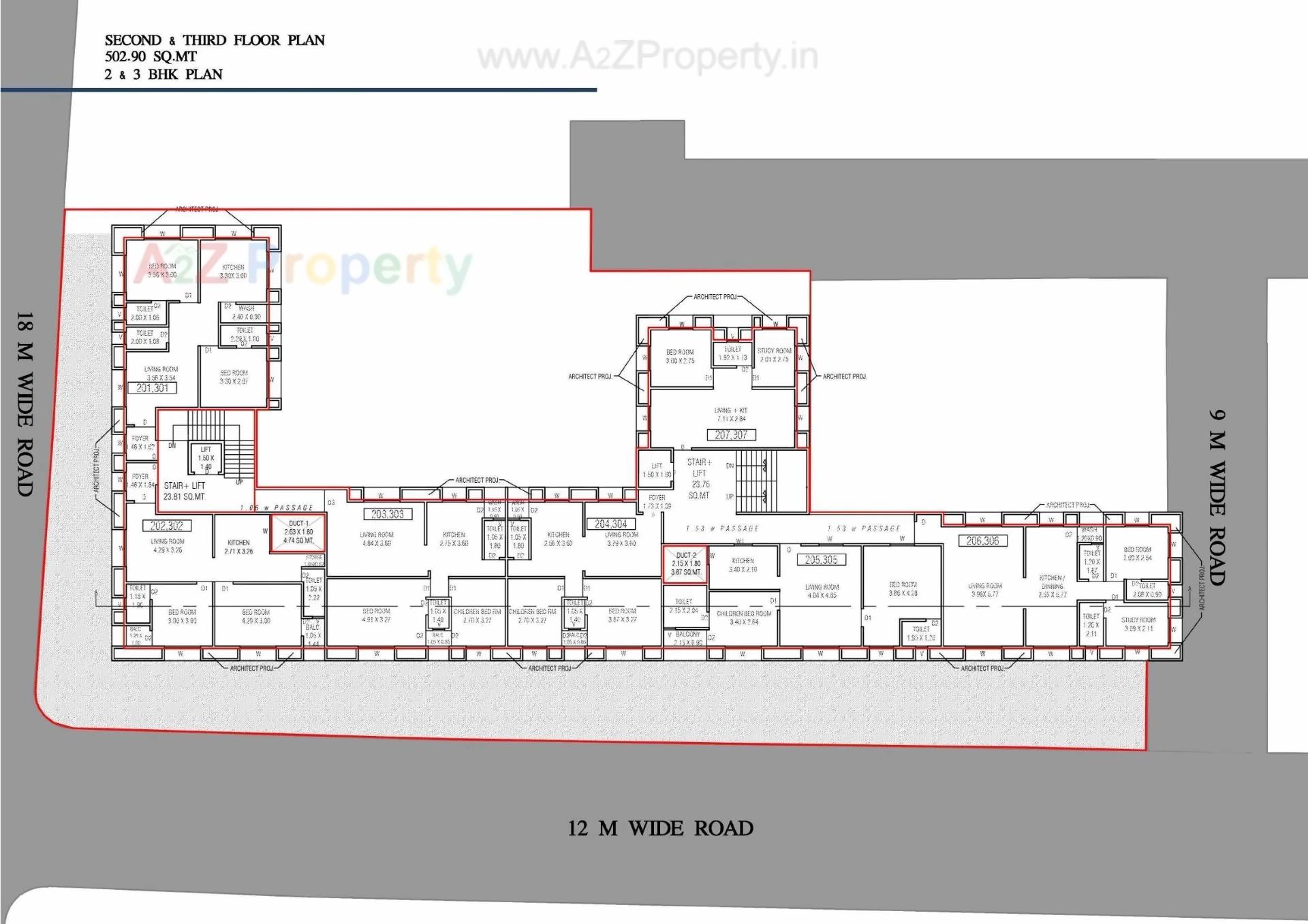 Layout of real estate project Ambica Residency located at Vadodara, Vadodara, Gujarat