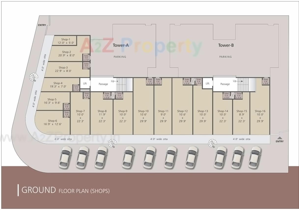 Layout of real estate project Ambika Avenue located at Vadodara, Vadodara, Gujarat