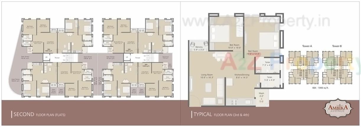 Layout of real estate project Ambika Avenue located at Vadodara, Vadodara, Gujarat