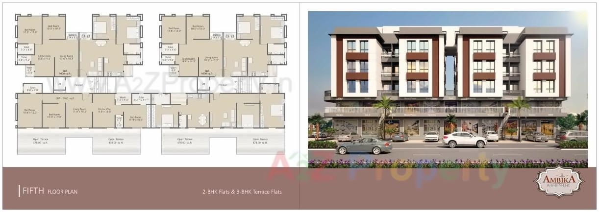 Layout of real estate project Ambika Avenue located at Vadodara, Vadodara, Gujarat